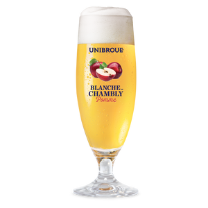 Unibroue Blanche Pomme beer flute 13 oz