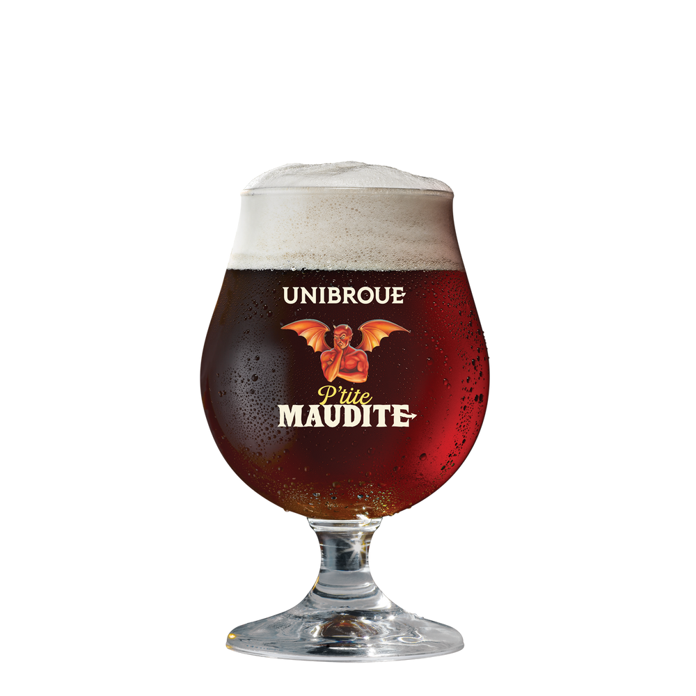 
            
                Load image into Gallery viewer, Unibroue P&amp;#39;tite Maudite 16oz beer glass
            
        