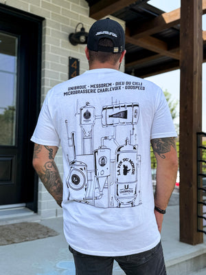 T-shirt blanc unisexe - Hommage à La Fin du Monde