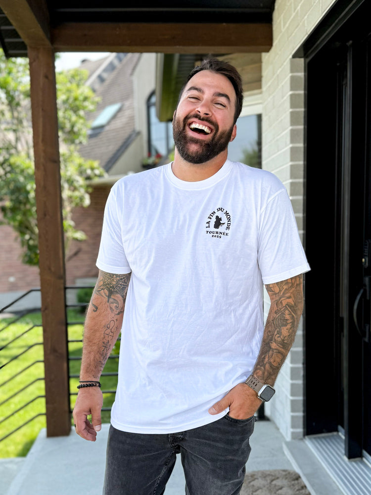 T-shirt blanc unisexe - Hommage à La Fin du Monde